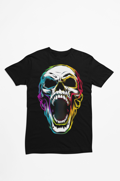 Neon Scream - Punk Horror Skull Tee