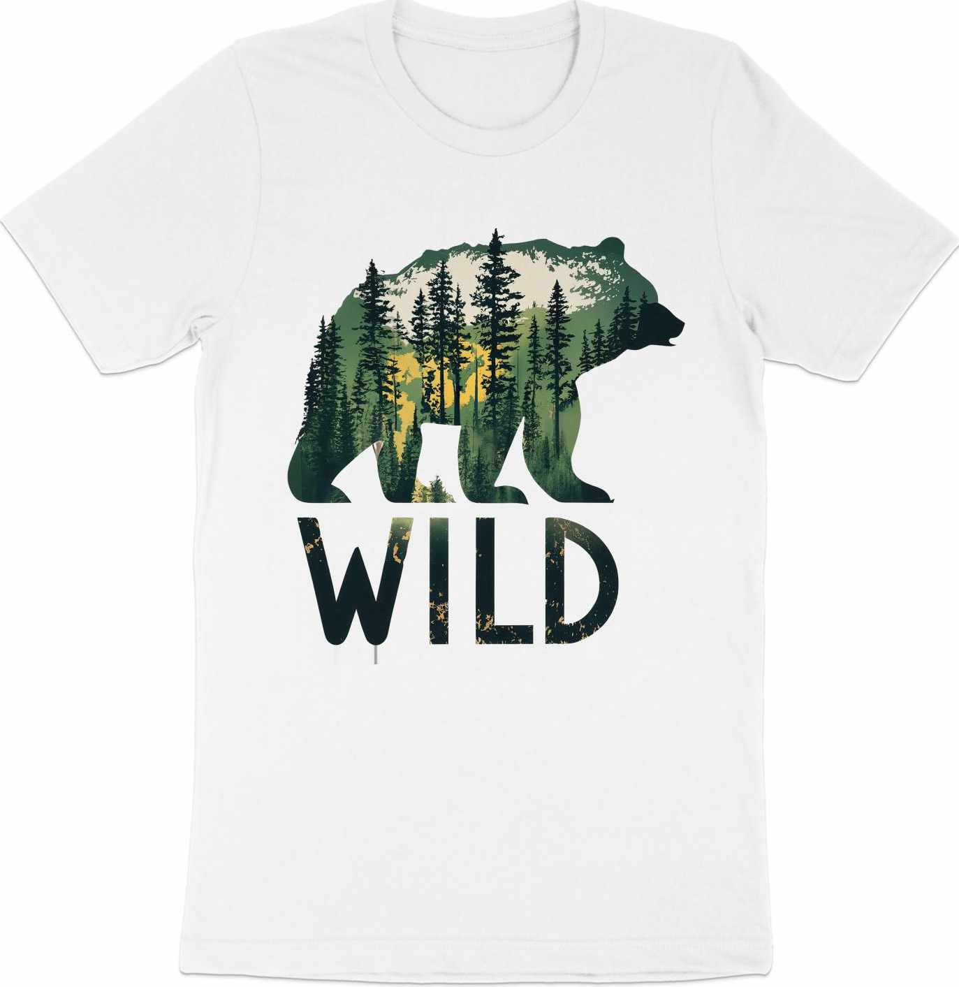 Wilderness Echo - Bear And Forest Vector Tee