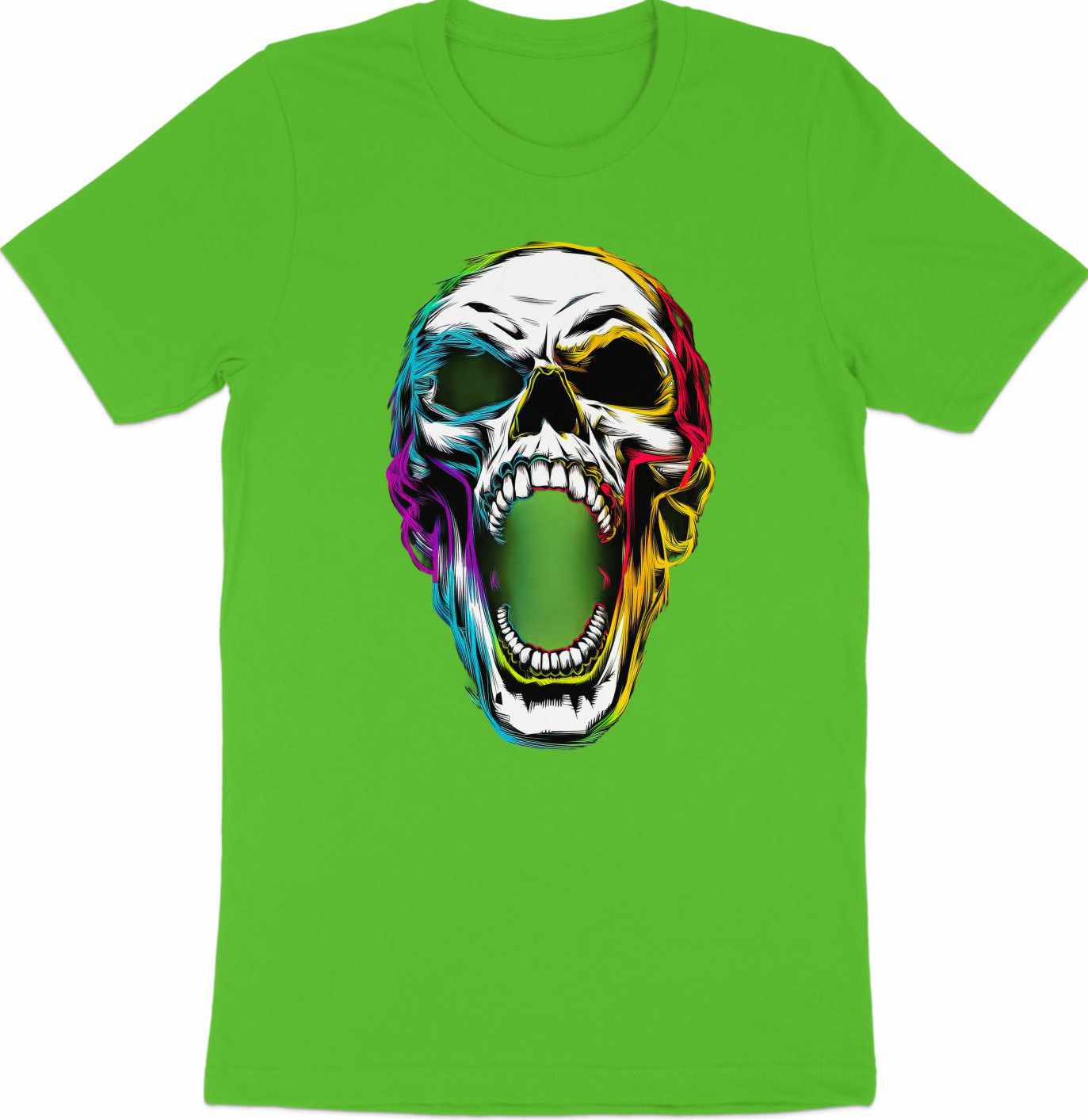 Neon Scream - Punk Horror Skull Tee