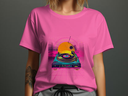 Vintage DJ Turntable Tee - Classic Technics 1200 Style