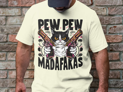 Pew Pew Madafakas - Fierce Feline Tee with Attitude