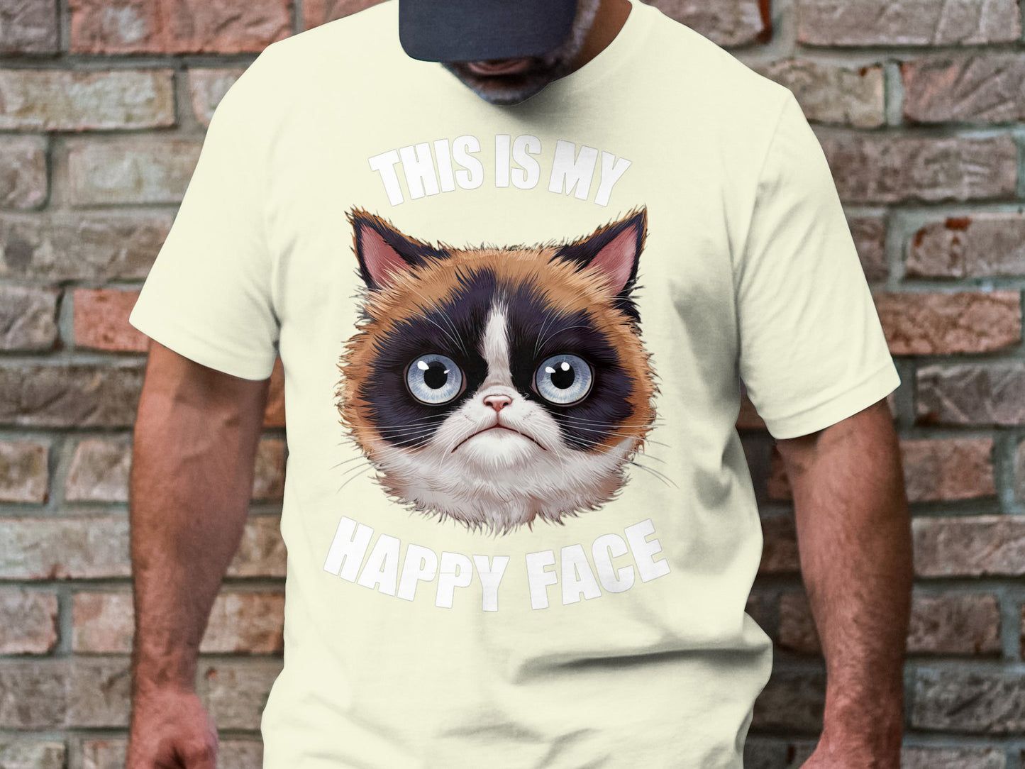 Grumpy Cat 'Happy Face' Tee - Hilarious and Cute!