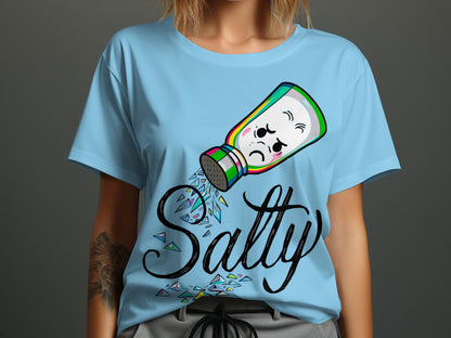 Feeling Salty - Cartoon Salt Shaker Emotion Tee