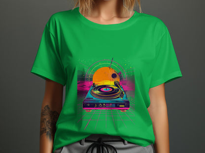 Vintage DJ Turntable Tee - Classic Technics 1200 Style