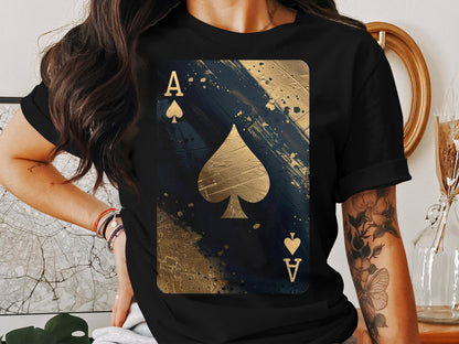 Black Gold Splashed Ace T-Shirt – Play Your Fashion Ace