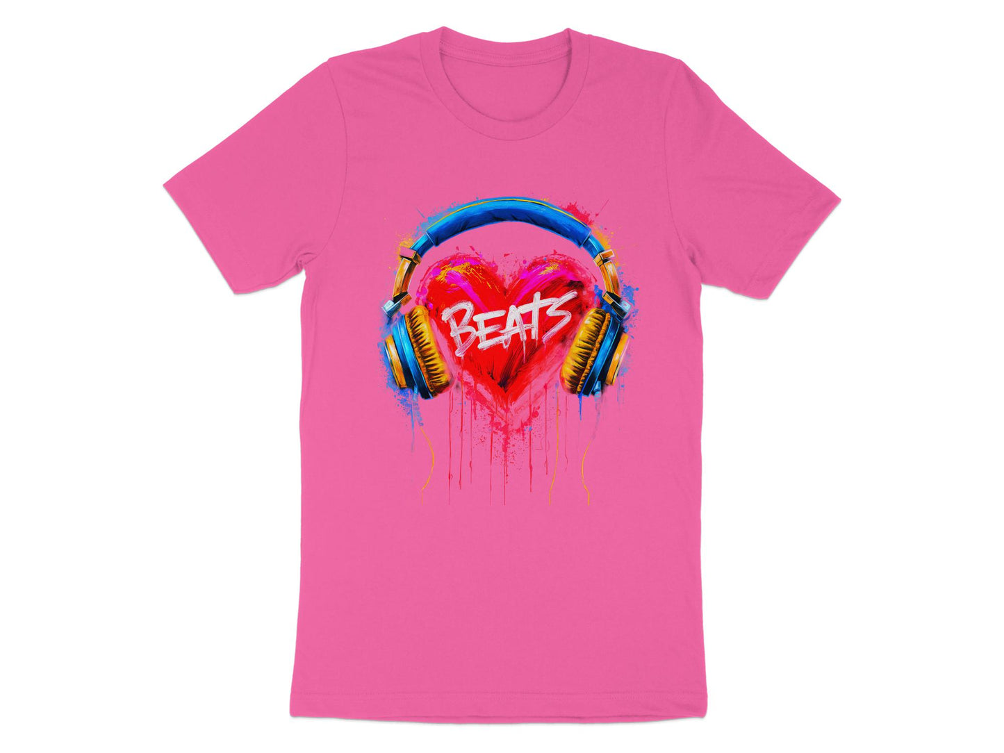 Heart Beats - Vibrant Music Graphic Tee