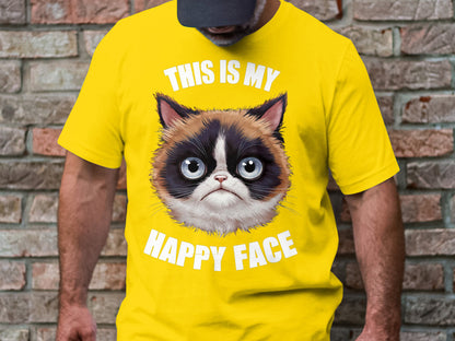 Grumpy Cat 'Happy Face' Tee - Hilarious and Cute!