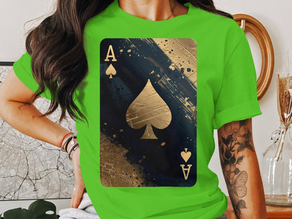 Black Gold Splashed Ace T-Shirt – Play Your Fashion Ace