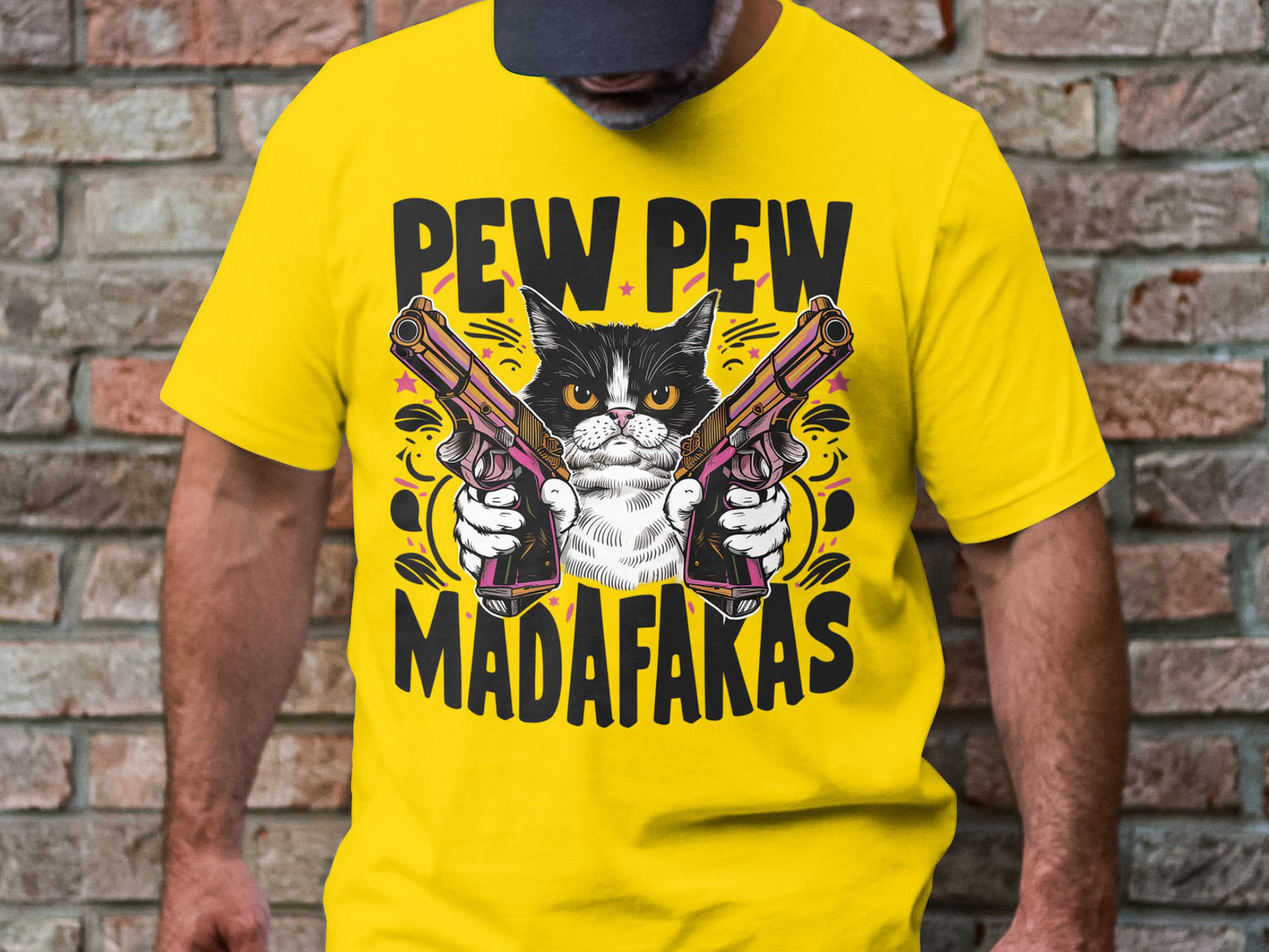 Pew Pew Madafakas - Fierce Feline Tee with Attitude