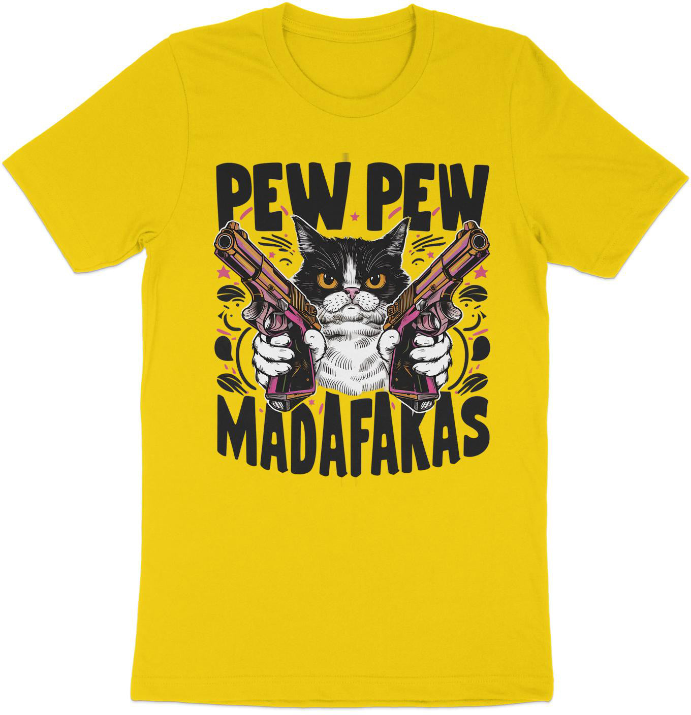 Pew Pew Madafakas - Fierce Feline Tee with Attitude