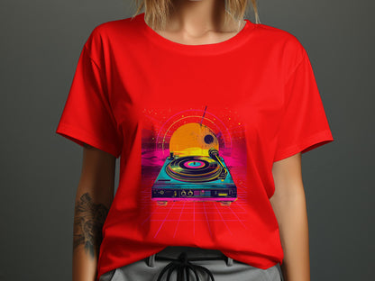 Vintage DJ Turntable Tee - Classic Technics 1200 Style