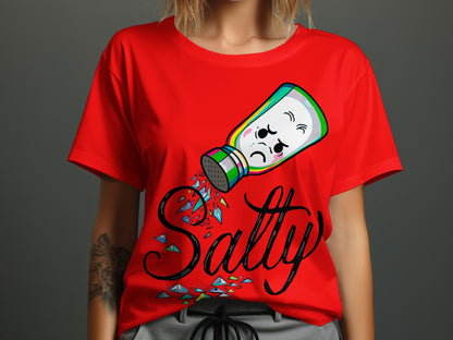 Feeling Salty - Cartoon Salt Shaker Emotion Tee