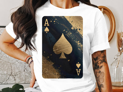 Black Gold Splashed Ace T-Shirt – Play Your Fashion Ace