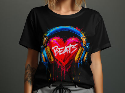 Heart Beats - Vibrant Music Graphic Tee