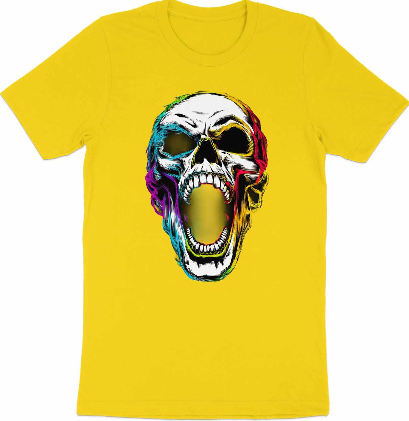 Neon Scream - Punk Horror Skull Tee