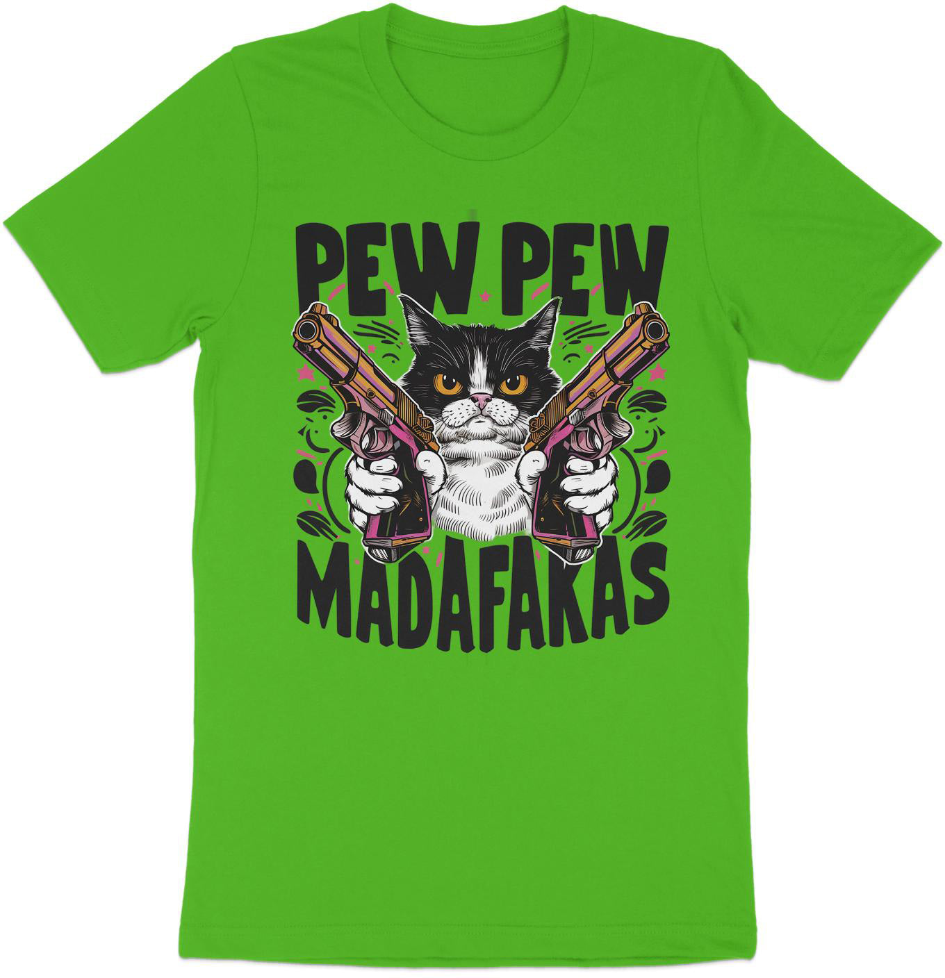 Pew Pew Madafakas - Fierce Feline Tee with Attitude