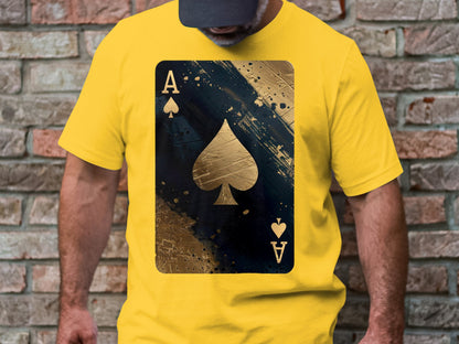 Black Gold Splashed Ace T-Shirt – Play Your Fashion Ace