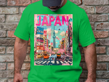 Tokyo Streetscape - Vibrant Japan Collage Tee