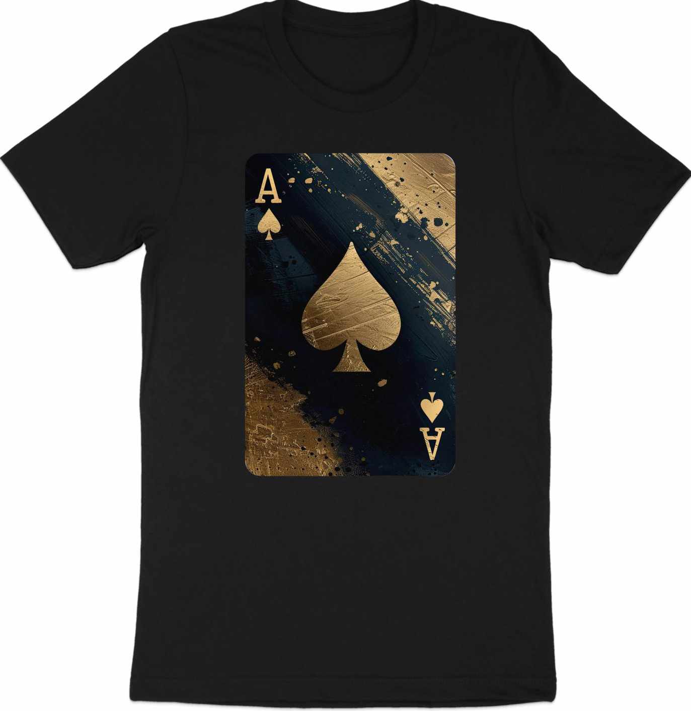 Black Gold Splashed Ace T-Shirt – Play Your Fashion Ace