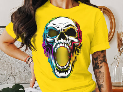 Neon Scream - Punk Horror Skull Tee