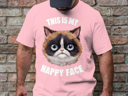 Grumpy Cat 'Happy Face' Tee - Hilarious and Cute!