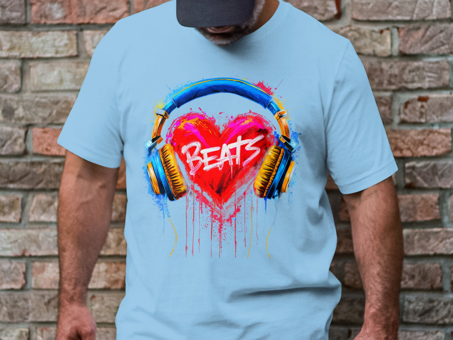 Heart Beats - Vibrant Music Graphic Tee