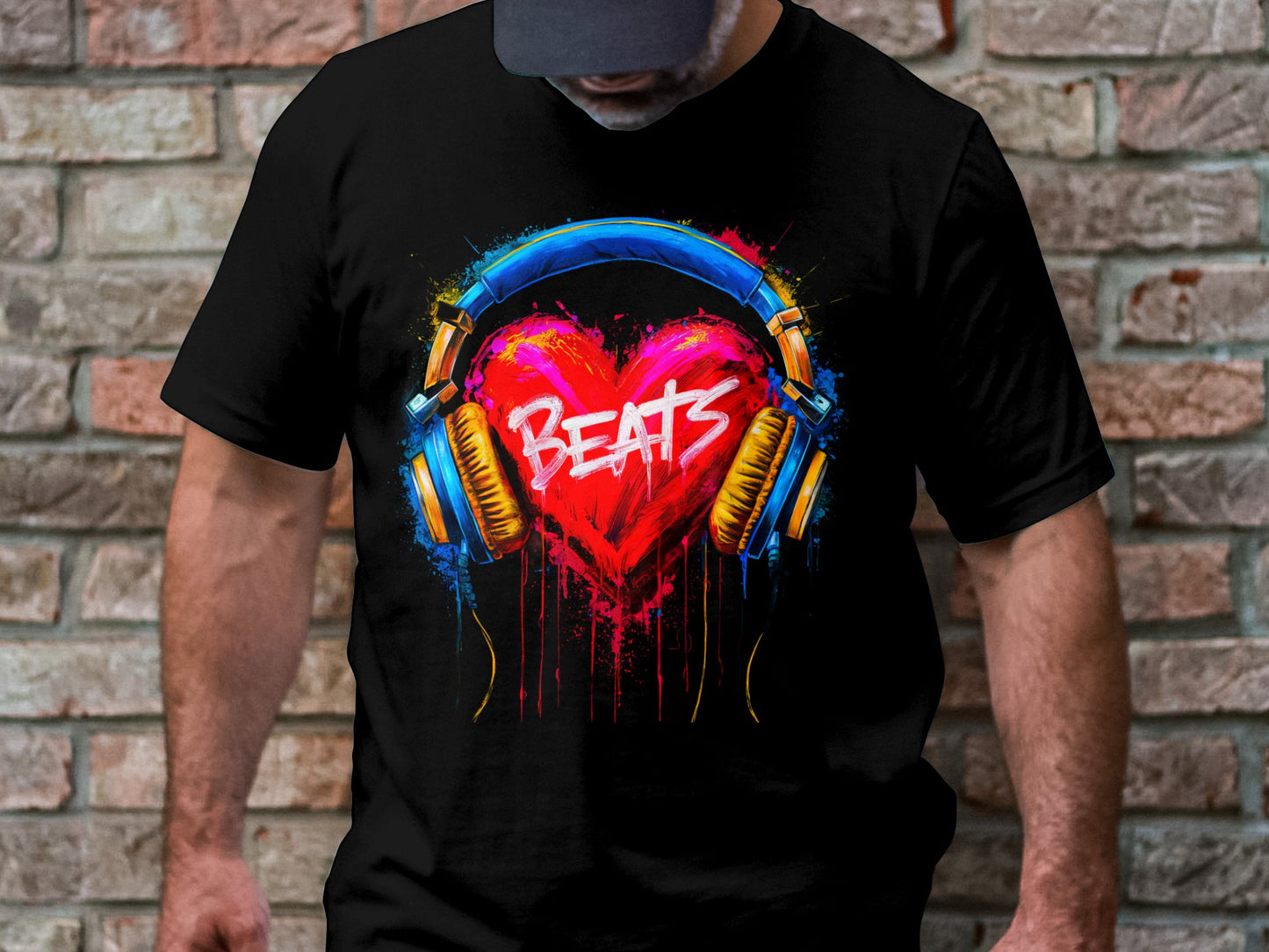 Heart Beats - Vibrant Music Graphic Tee