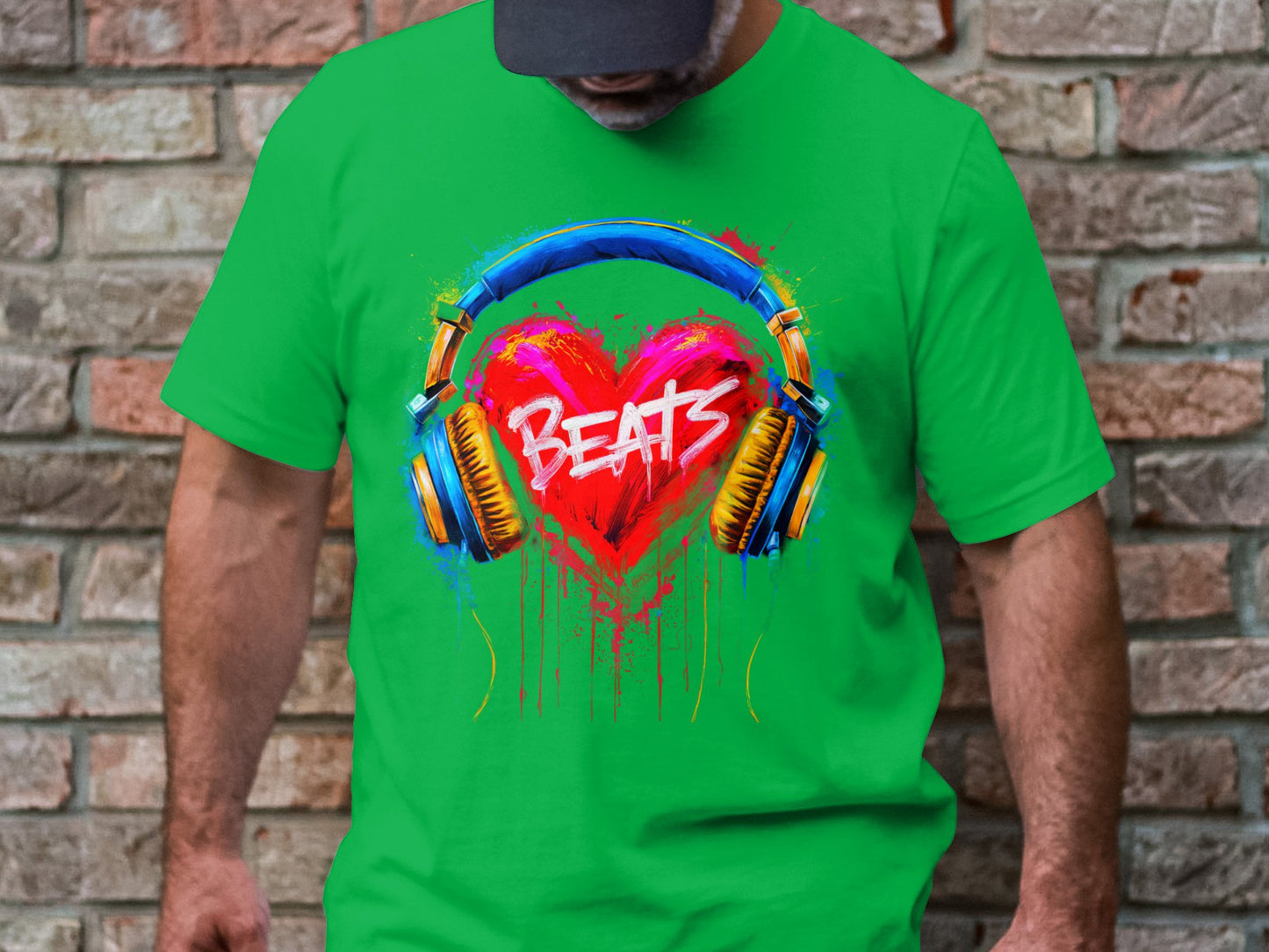 Heart Beats - Vibrant Music Graphic Tee