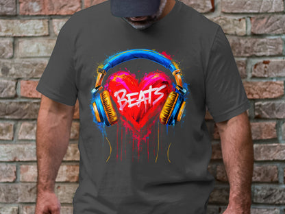 Heart Beats - Vibrant Music Graphic Tee