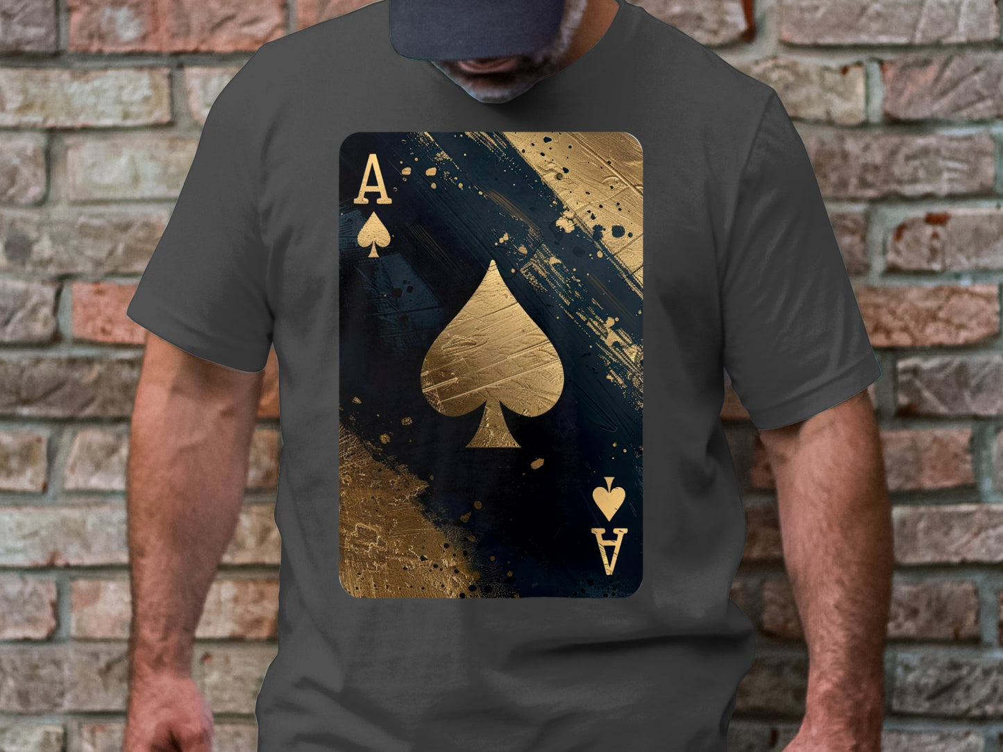 Black Gold Splashed Ace T-Shirt – Play Your Fashion Ace