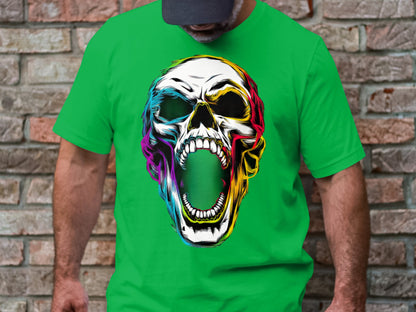 Neon Scream - Punk Horror Skull Tee