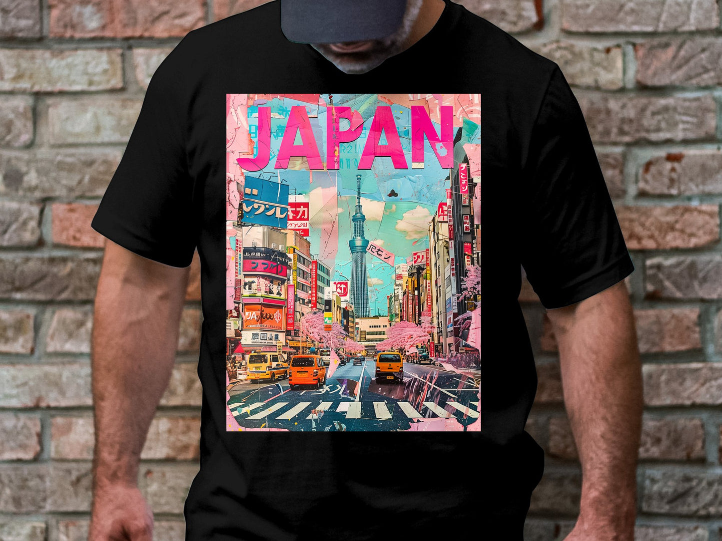 Tokyo Streetscape - Vibrant Japan Collage Tee