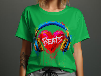 Heart Beats - Vibrant Music Graphic Tee