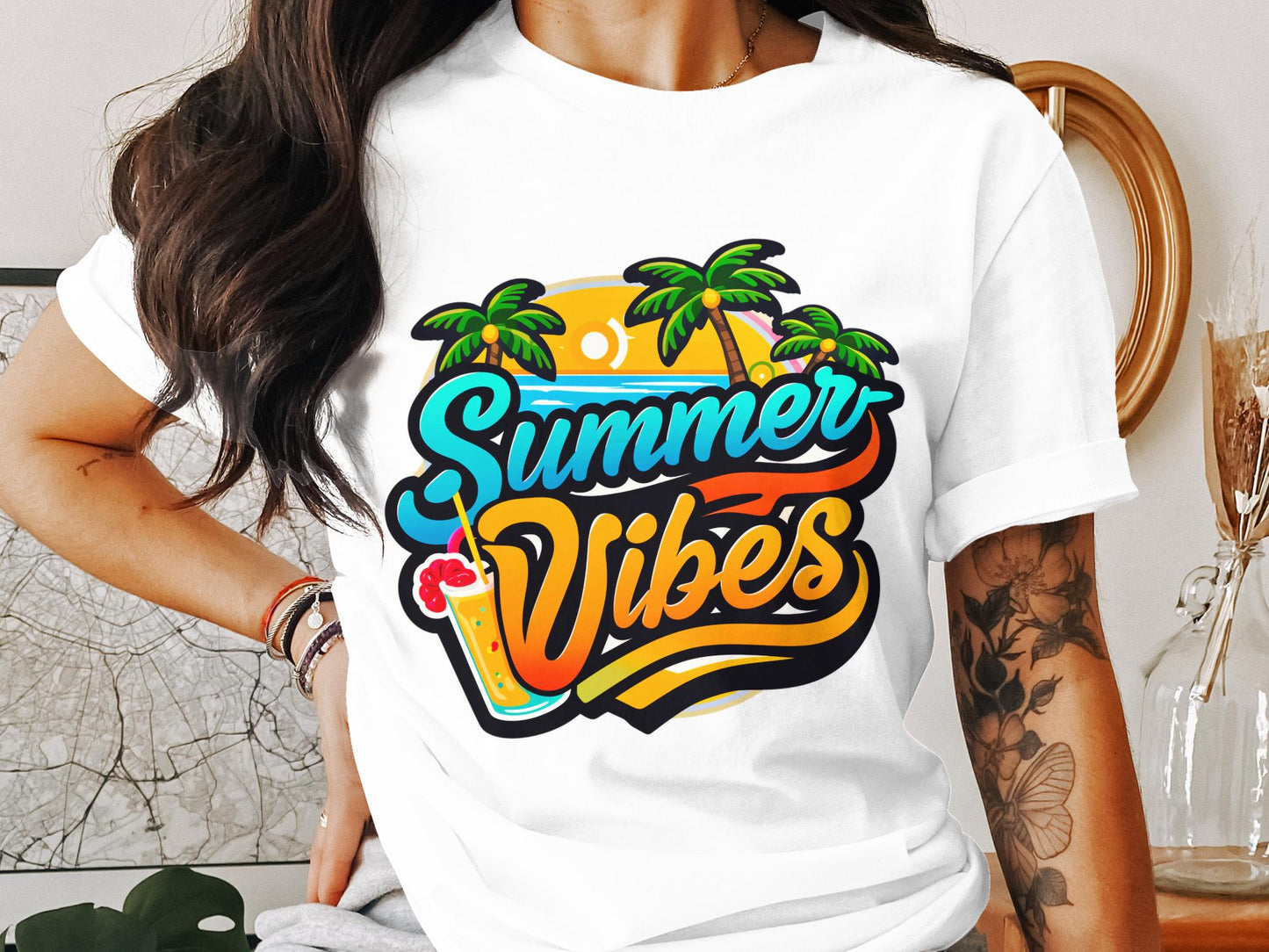 Palm Trees and Cocktail Tees - Summer Vibes