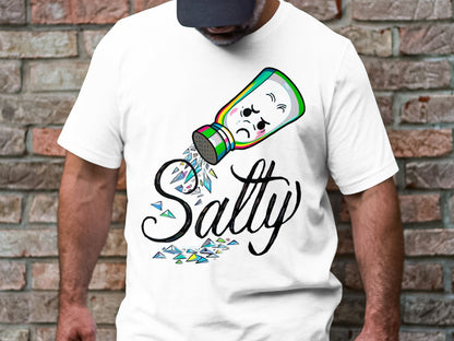 Feeling Salty - Cartoon Salt Shaker Emotion Tee