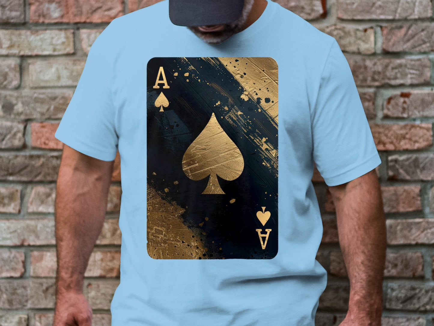 Black Gold Splashed Ace T-Shirt – Play Your Fashion Ace