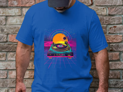 Vintage DJ Turntable Tee - Classic Technics 1200 Style