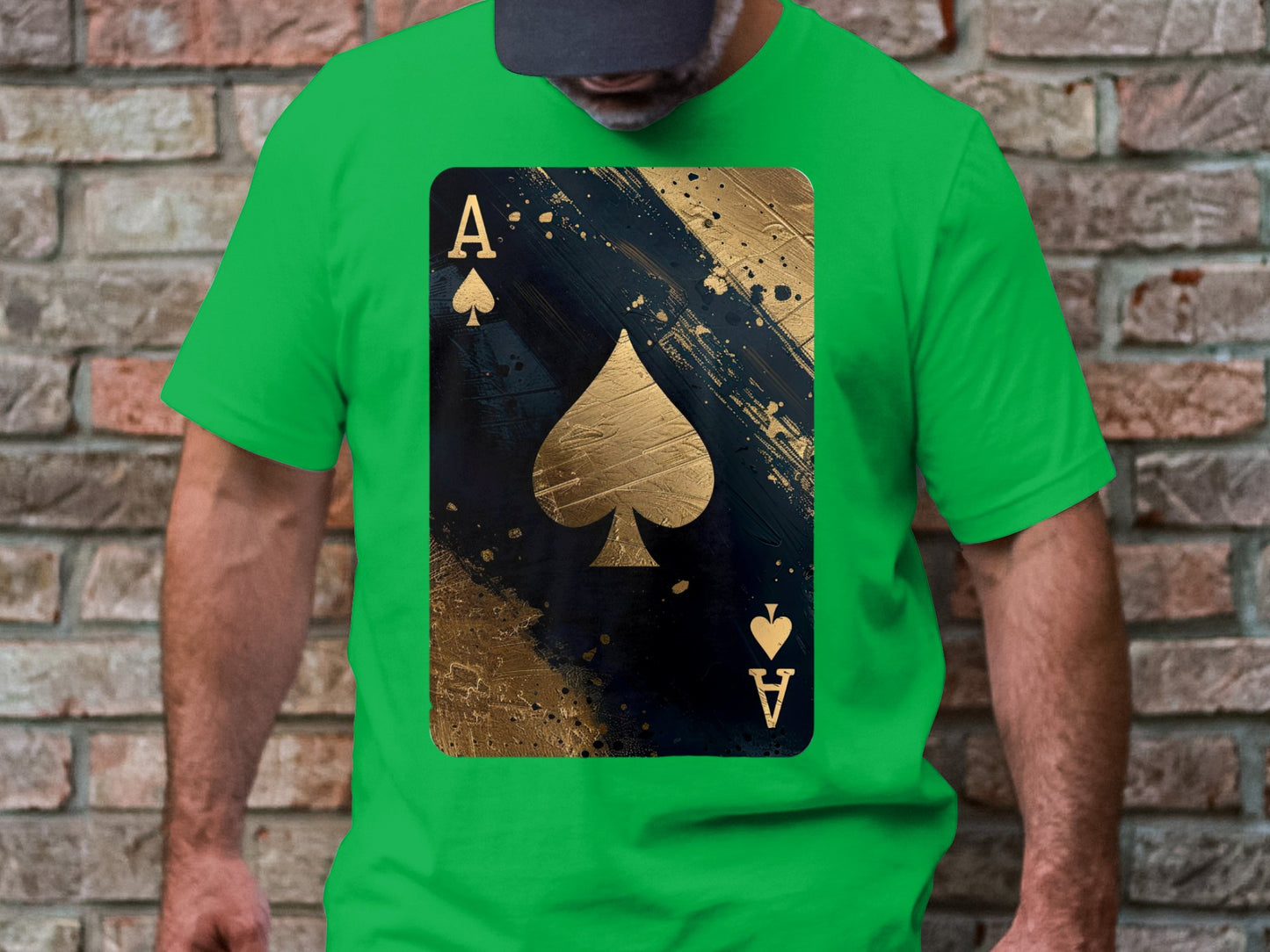 Black Gold Splashed Ace T-Shirt – Play Your Fashion Ace