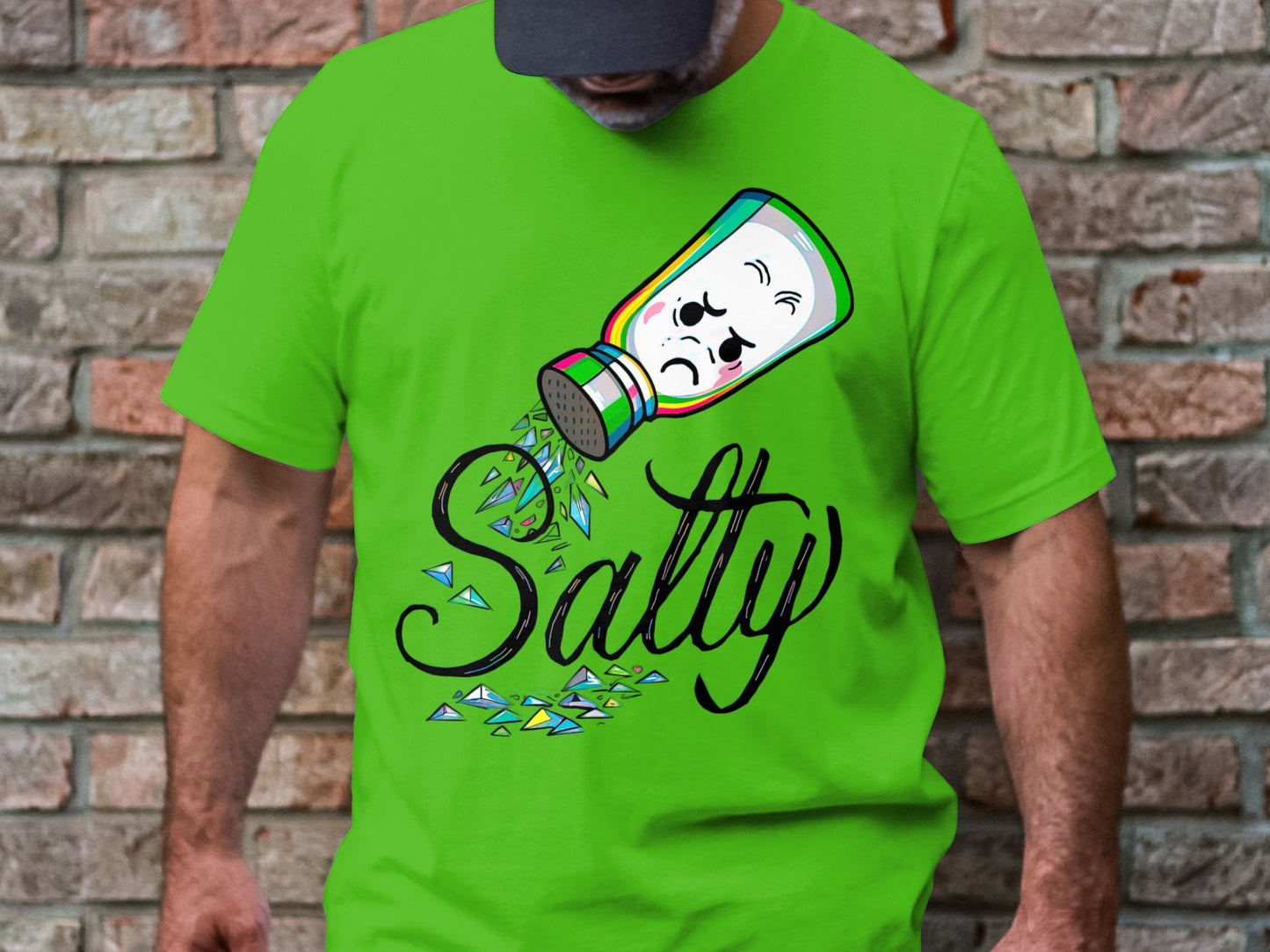 Feeling Salty - Cartoon Salt Shaker Emotion Tee