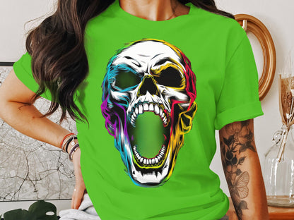 Neon Scream - Punk Horror Skull Tee