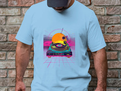 Vintage DJ Turntable Tee - Classic Technics 1200 Style