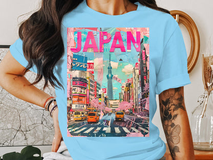 Tokyo Streetscape - Vibrant Japan Collage Tee