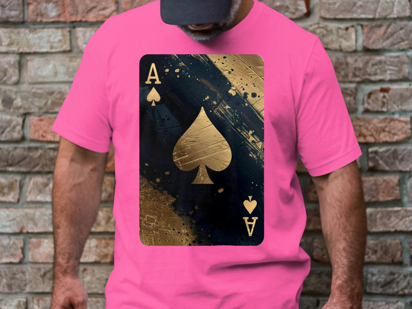 Black Gold Splashed Ace T-Shirt – Play Your Fashion Ace