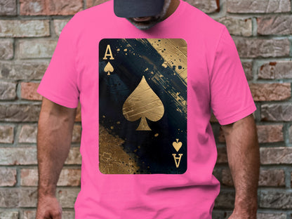 Black Gold Splashed Ace T-Shirt – Play Your Fashion Ace