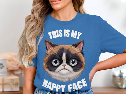 Grumpy Cat 'Happy Face' Tee - Hilarious and Cute!