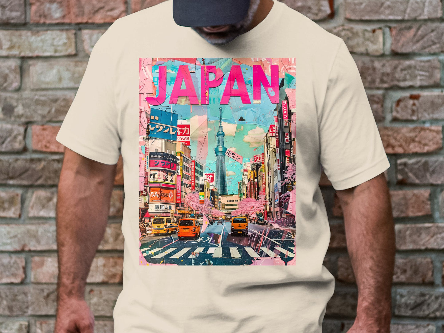 Tokyo Streetscape - Vibrant Japan Collage Tee