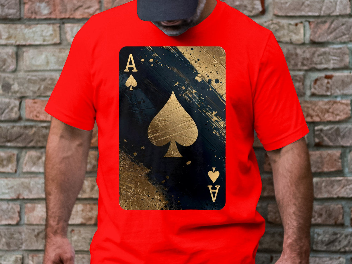 Black Gold Splashed Ace T-Shirt – Play Your Fashion Ace