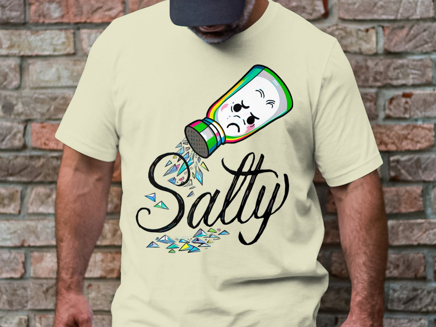 Feeling Salty - Cartoon Salt Shaker Emotion Tee