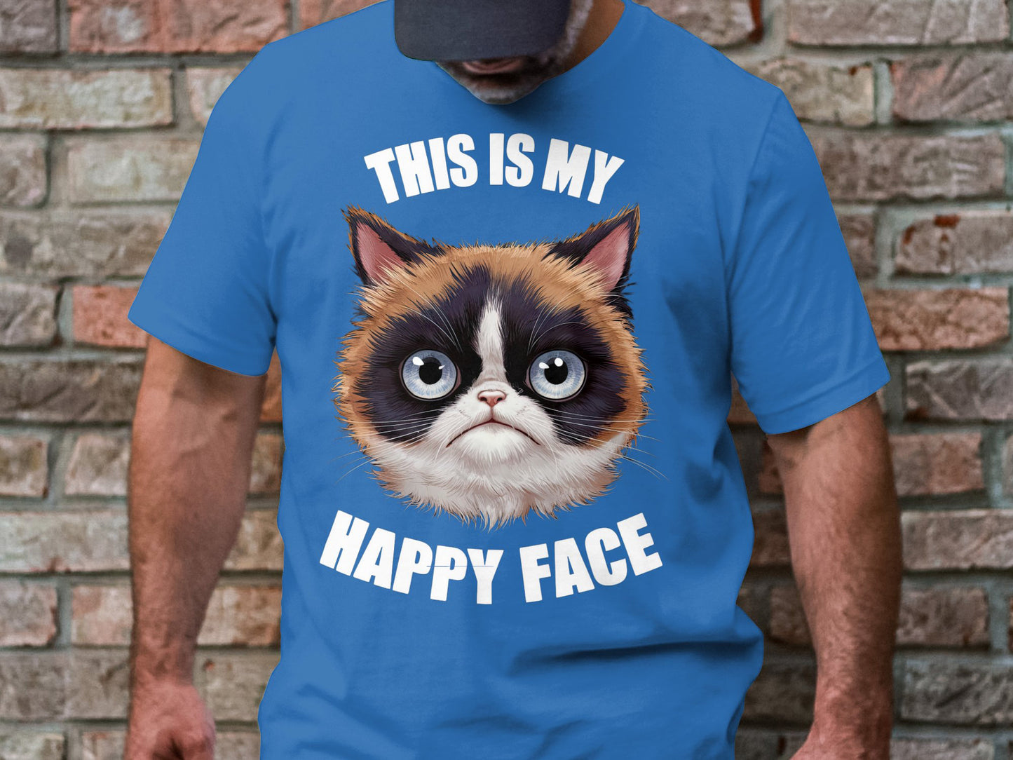 Grumpy Cat 'Happy Face' Tee - Hilarious and Cute!