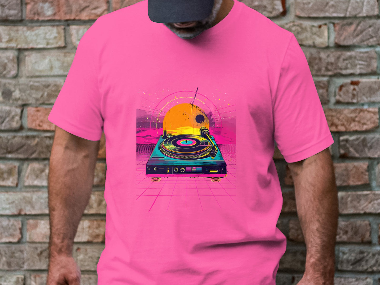 Vintage DJ Turntable Tee - Classic Technics 1200 Style